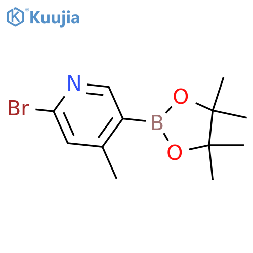 2-Bromo-4-methyl-5-(4,4,5,5-tetramethyl-1,3,2-dioxaborolan-2-yl)pyridine structure