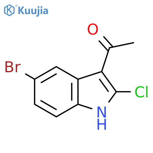 1-(5-Bromo-2-chloro-1H-indol-3-yl)-ethanone structure