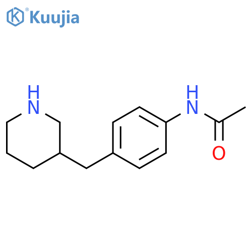 N-{4-(piperidin-3-yl)methylphenyl}acetamide structure