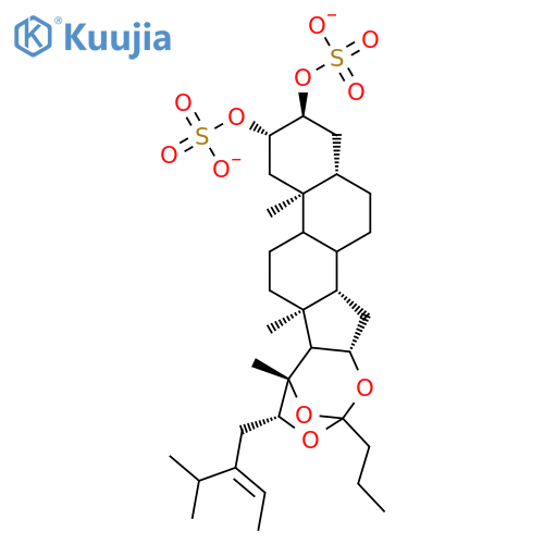 (2S,3S,4aS,6aS,7S,8R,11aS,12aS,14aS)-4a,6a,7-trimethyl-8-[(2Z)-2-(1-methylethyl)but-2-en-1-yl]-10-propyloctadecahydro-1H-7,10-epoxynaphtho[2',1':4,5]indeno[2,1-d][1,3]dioxepine-2,3-diyl disulfate structure