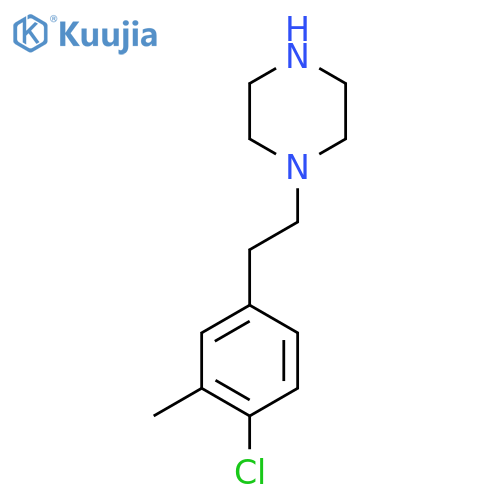 1-2-(4-chloro-3-methylphenyl)ethylpiperazine structure