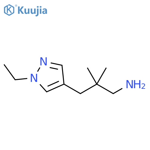 3-(1-ethyl-1H-pyrazol-4-yl)-2,2-dimethylpropan-1-amine structure
