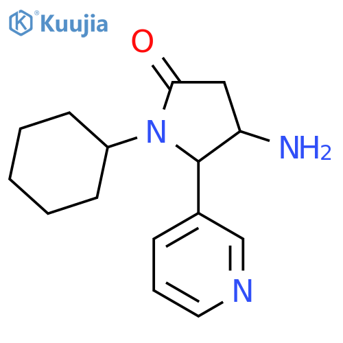 4-Amino-1-cyclohexyl-5-(pyridin-3-yl)pyrrolidin-2-one structure