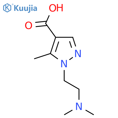 1-2-(dimethylamino)ethyl-5-methyl-1H-pyrazole-4-carboxylic acid structure