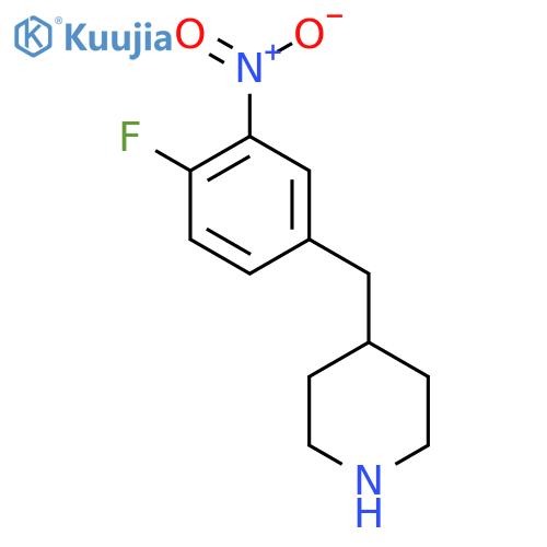 4-(4-fluoro-3-nitrophenyl)methylpiperidine structure