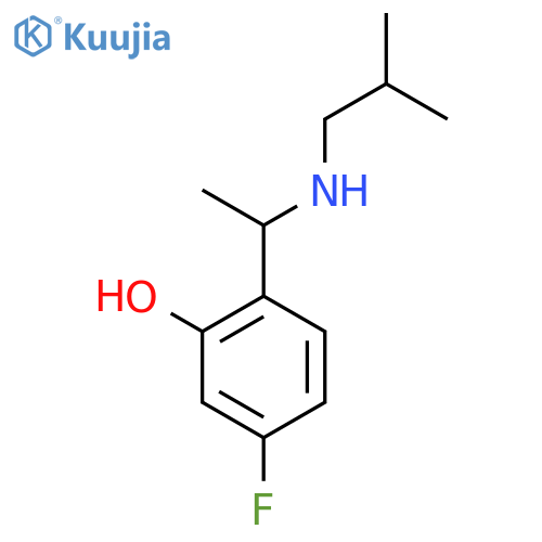 5-fluoro-2-{1-(2-methylpropyl)aminoethyl}phenol structure