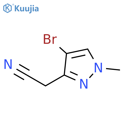 2-(4-bromo-1-methyl-1H-pyrazol-3-yl)acetonitrile structure