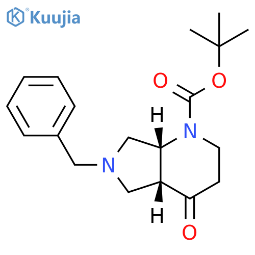 cis-tert-butyl-6-benzyl-4-oxo-octahydro-1H-pyrrolo[3,4-b]pyridine-1-carboxylate structure