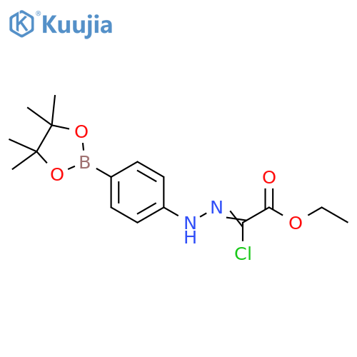 2-Chloro-2-(4'-(4,4,5,5-tetramethyl-1,3,2-dioxaborolan-2-yl)phenylhydrazono)acetic acid ethyl ester structure