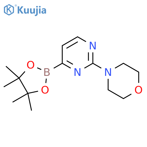4-4-(tetramethyl-1,3,2-dioxaborolan-2-yl)pyrimidin-2-ylmorpholine structure