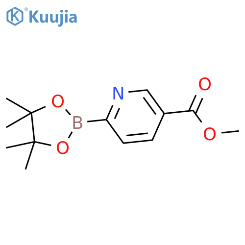 methyl 6-(4,4,5,5-tetramethyl-1,3,2-dioxaborolan-2-yl)pyridine-3-carboxylate structure