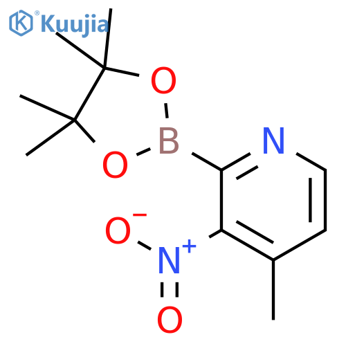 4-Methyl-3-nitro-2-(4,4,5,5-tetramethyl-1,3,2-dioxaborolan-2-yl)pyridine structure