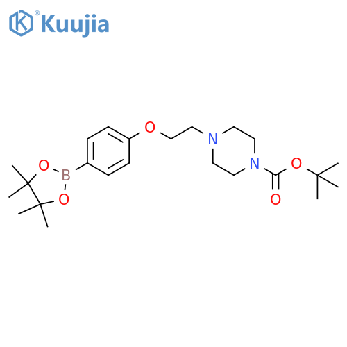 Tert-Butyl 4-(2-4-(4,4,5,5-Tetramethyl1,3,2Dioxaborolan-2-Yl)PhenoxyEthyl)Piperazine-1-Carboxyla structure