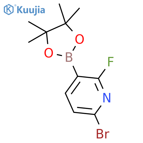 6-Bromo-2-fluoro-3-(4,4,5,5-tetramethyl-1,3,2-dioxaborolan-2-yl)pyridine structure
