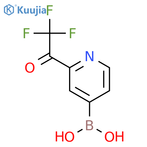 (2-(2,2,2-Trifluoroacetyl)-pyridin-4-yl)boronic acid structure
