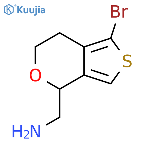[(1-bromo-6,7-dihydro-4H-thieno[3,4-c]pyran-4-yl)methyl]amine structure