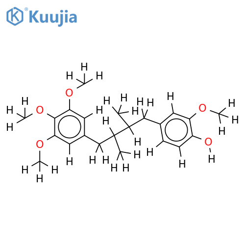(+)-(8S,8'R)-4-hydroxy-3,3',4',5'-tetramethoxylignan structure