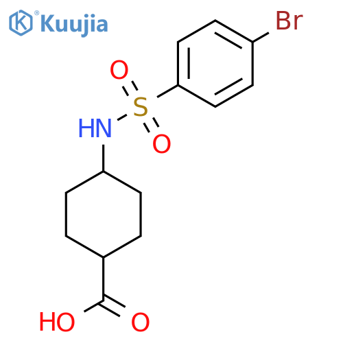 trans 4-(4-Bromobenzenesulfonylamino)-cyclohexanecarboxylic acid structure