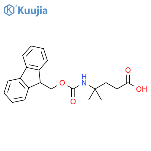 4-{(9H-fluoren-9-ylmethoxy)carbonylamino}-4-methylpentanoic acid structure