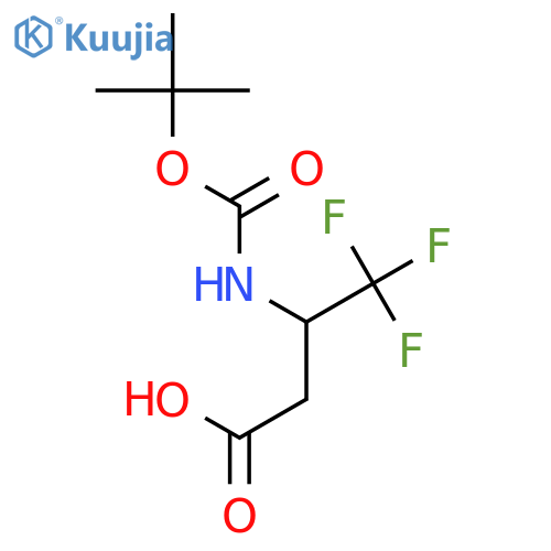 (S)-3-((Tert-Butoxycarbonyl)Amino)-4,4,4-Trifluorobutanoic Acid structure