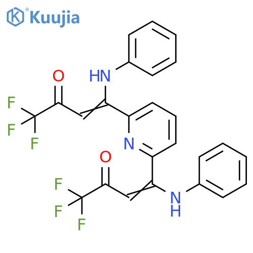 3-Buten-2-one, 4,4'-(2,6-pyridinediyl)bis[1,1,1-trifluoro-4-(phenylamino)- structure