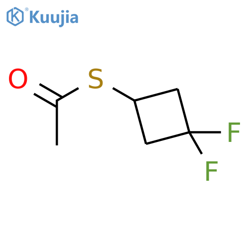 S-(3,3-Difluorocyclobutyl)ethanethioic acid ester structure
