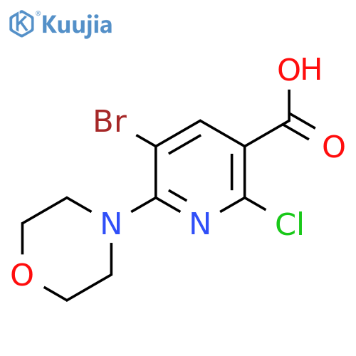 5-Bromo-2-chloro-6-morpholinonicotinic acid structure