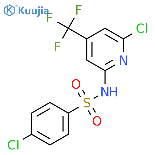 4-Chloro-N-(6-chloro-4-trifluoromethyl-pyridin-2-yl)-benzenesulfonamide structure