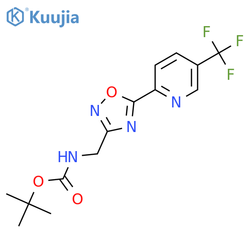 Tert-butyl N-[[5-[5-(trifluoromethyl)pyridin-2-yl]-1,2,4-oxadiazol-3-yl]methyl]carbamate structure