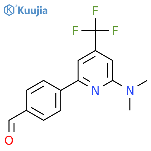 4-(6-Dimethylamino-4-trifluoromethyl-pyridin-2-yl)-benzaldehyde structure