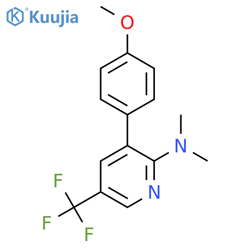 [3-(4-Methoxy-phenyl)-5-trifluoromethyl-pyridin-2-yl]-dimethyl-amine structure