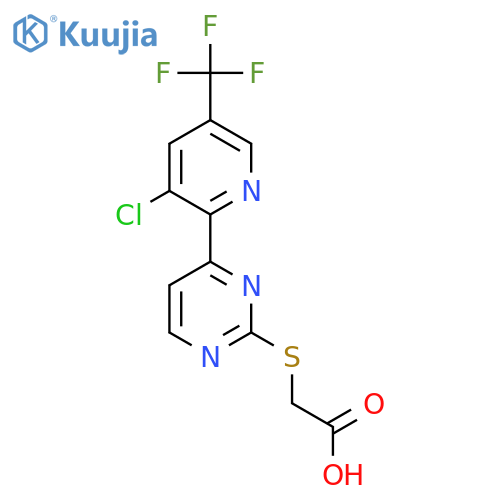[4-(3-Chloro-5-trifluoromethyl-pyridin-2-yl)-pyrimidin-2-ylsulfanyl]-acetic acid structure
