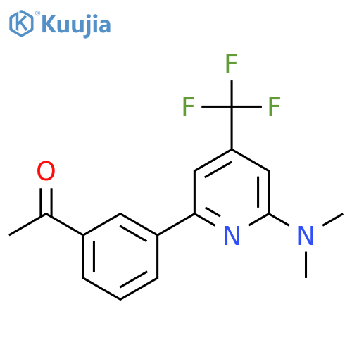 1-[3-(6-Dimethylamino-4-trifluoromethyl-pyridin-2-yl)-phenyl]-ethanone structure