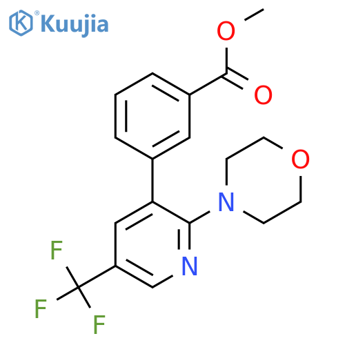 3-(2-Morpholin-4-yl-5-trifluoromethyl-pyridin-3-yl)-benzoic acid methyl ester structure