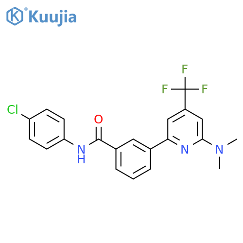 N-(4-Chloro-phenyl)-3-(6-dimethylamino-4-trifluoromethyl-pyridin-2-yl)-benzamide structure