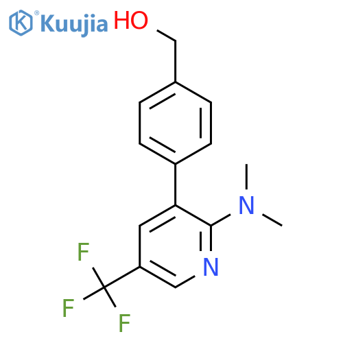 [4-(2-Dimethylamino-5-trifluoromethyl-pyridin-3-yl)-phenyl]-methanol structure