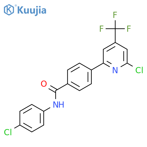 N-(4-Chloro-phenyl)-4-(6-chloro-4-trifluoromethyl-pyridin-2-yl)-benzamide structure