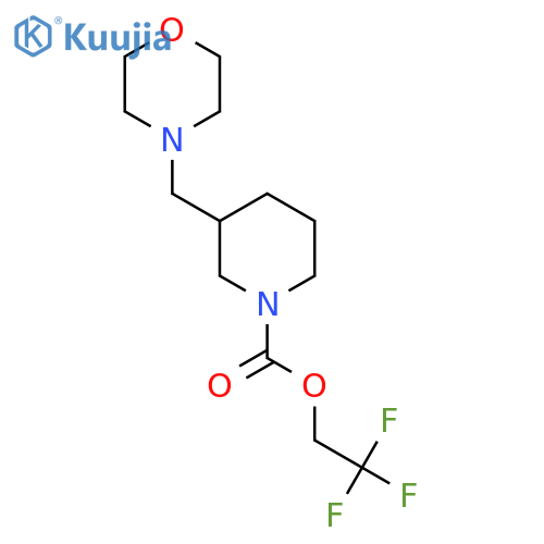 2,2,2-trifluoroethyl 3-[(morpholin-4-yl)methyl]piperidine-1-carboxylate structure