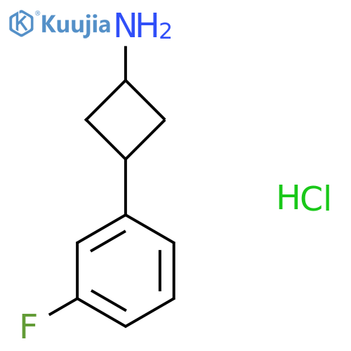 3-(3-Fluorophenyl)cyclobutan-1-amine hydrochloride structure