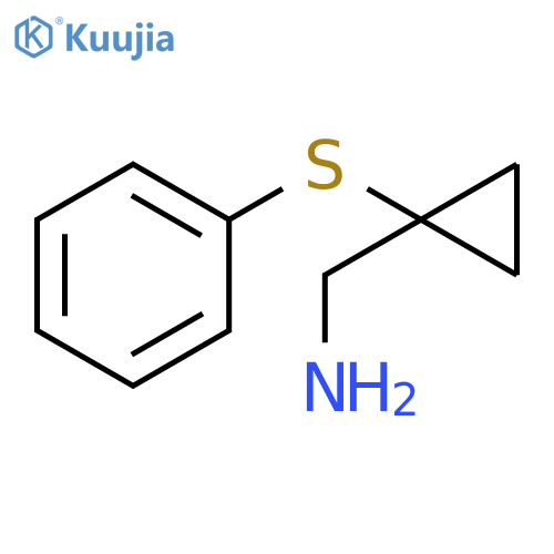 1-(phenylsulfanyl)cyclopropylmethanamine structure