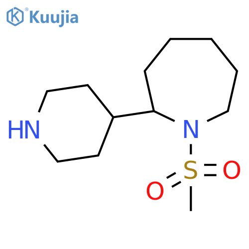 1-methanesulfonyl-2-(piperidin-4-yl)azepane structure