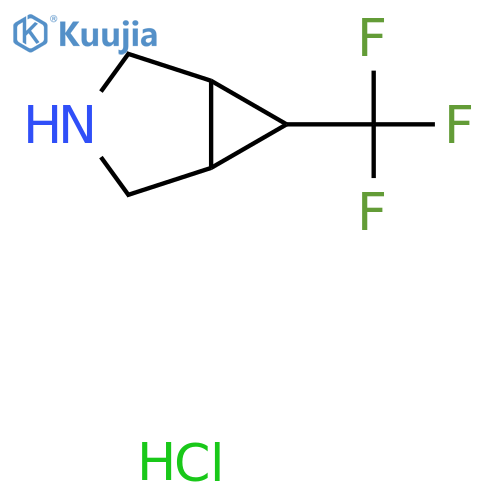 6-(trifluoromethyl)-3-azabicyclo[3.1.0]hexane;hydrochloride structure