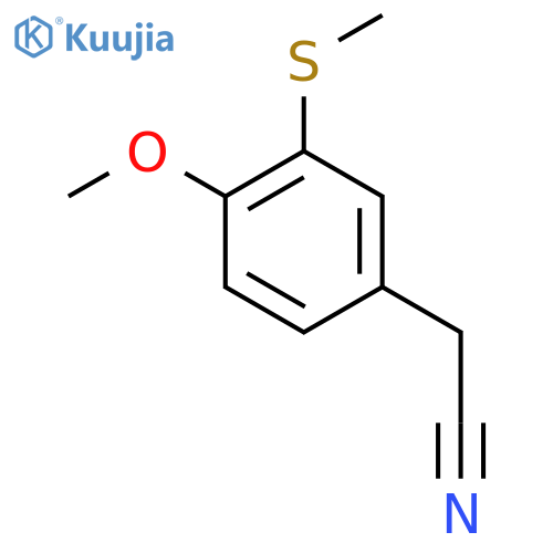 2-4-methoxy-3-(methylsulfanyl)phenylacetonitrile structure