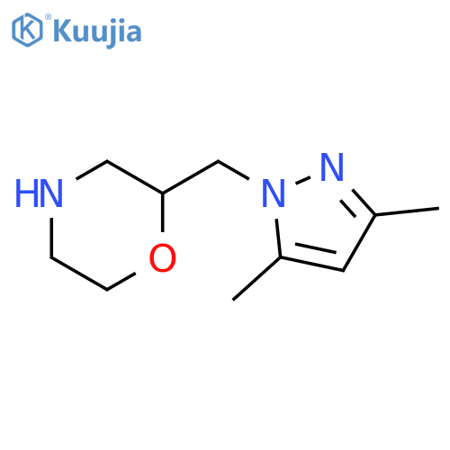 2-[(3,5-dimethyl-1H-pyrazol-1-yl)methyl]morpholine structure