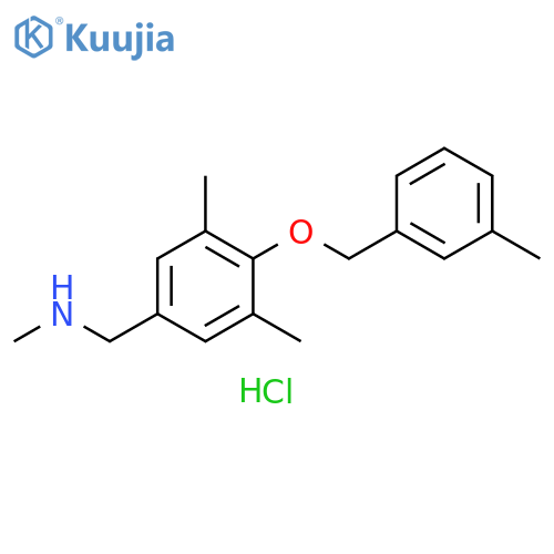 ({3,5-dimethyl-4-(3-methylphenyl)methoxyphenyl}methyl)(methyl)amine hydrochloride structure