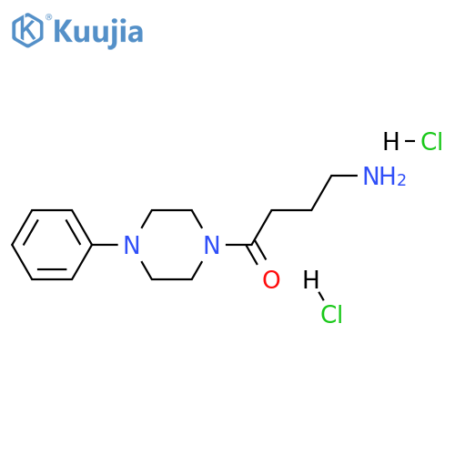 4-amino-1-(4-phenylpiperazin-1-yl)butan-1-one;dihydrochloride structure