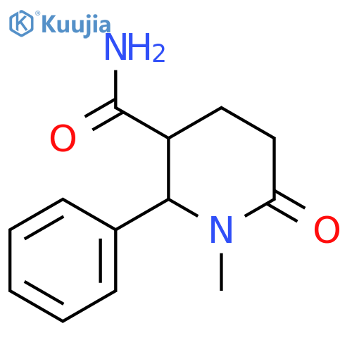 1-Methyl-6-oxo-2-phenylpiperidine-3-carboxamide structure