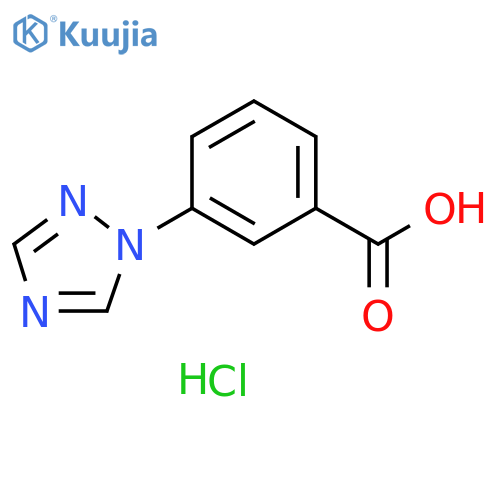 3-(1H-1,2,4-triazol-1-yl)benzoic acid hydrochloride structure
