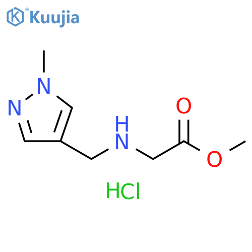methyl 2-{(1-methyl-1H-pyrazol-4-yl)methylamino}acetate hydrochloride structure
