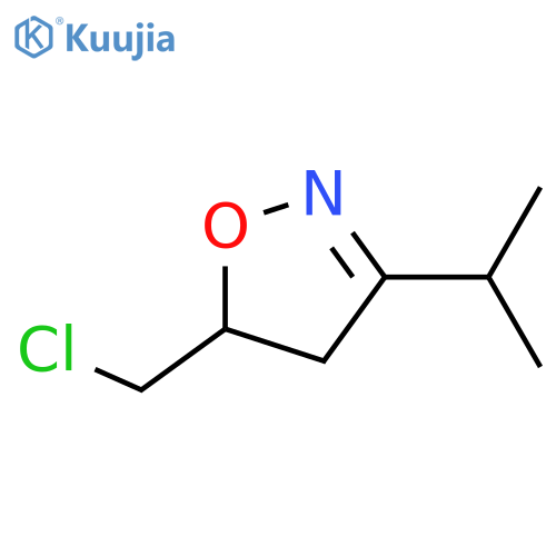 5-(chloromethyl)-3-(propan-2-yl)-4,5-dihydro-1,2-oxazole structure